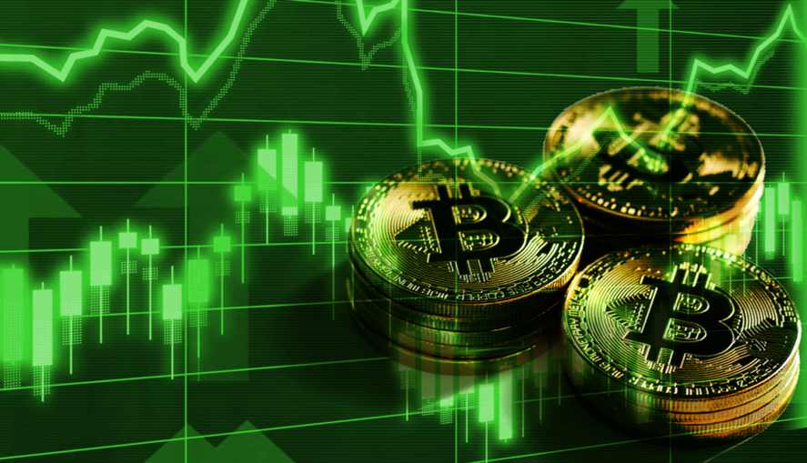 Aumento de preço do Bitcoin em meio